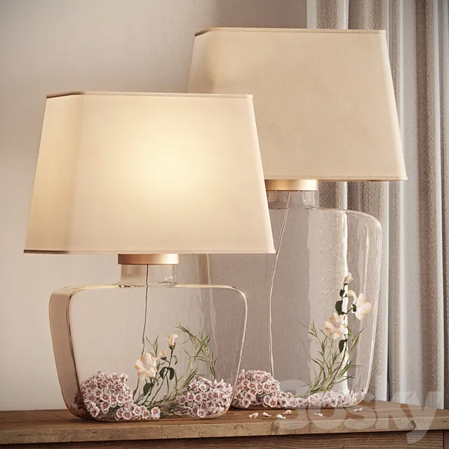 Pottery Barn \ Atrium Glass Table Lamp 3ds Max
