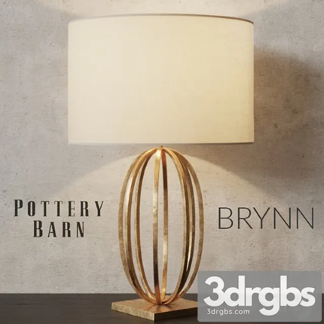 Pottery Barn Brynn Brass Table Lamp 3dsmax Download