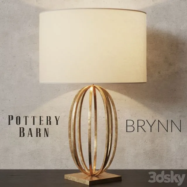 Pottery Barn BRYNN Brass Table Lamp 3dsMax Model
