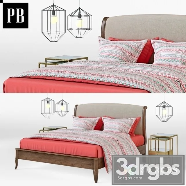 Pottery Barn Calistoga Bed 3dsmax Download