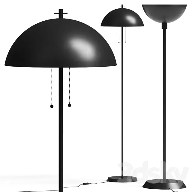 Pottery Barn Caufield Metal Dome Floor Lamps 3ds Max