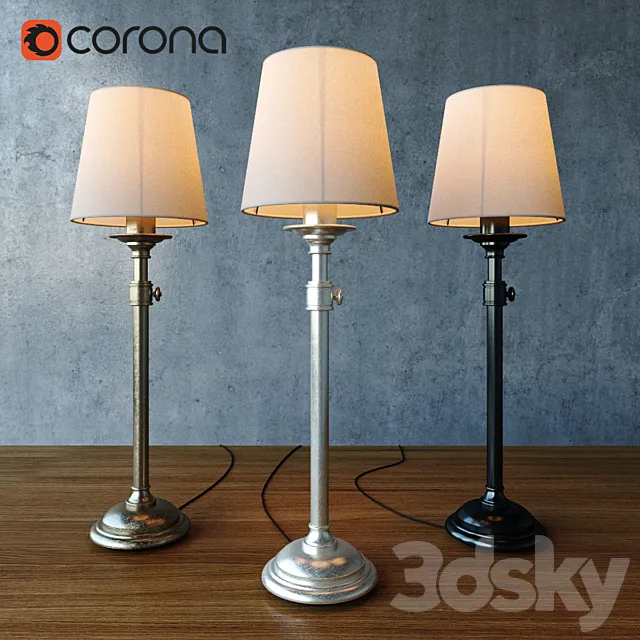 Pottery Barn Chelsea Accent Lamp 3ds Max