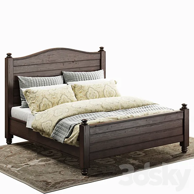 Pottery Barn Cortona Bed 3ds Max