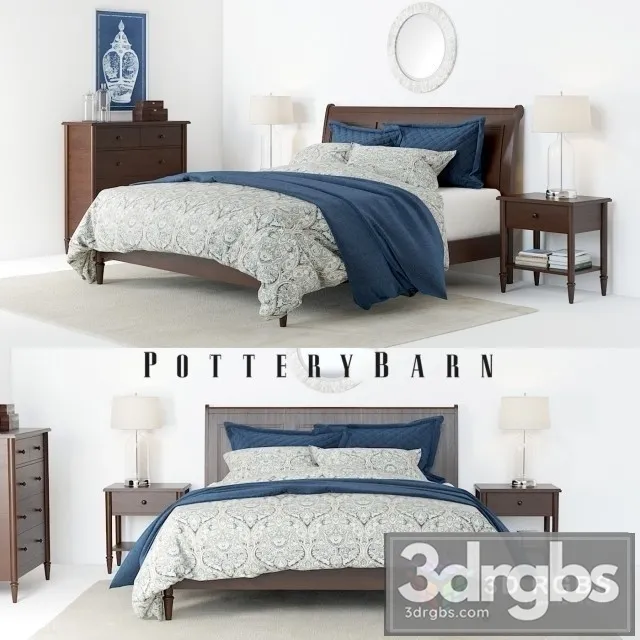 Pottery Barn Crosby Bed 3dsmax Download
