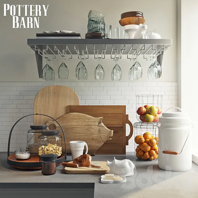 Pottery Barn Cucina Cafe Station 3DS Max Model