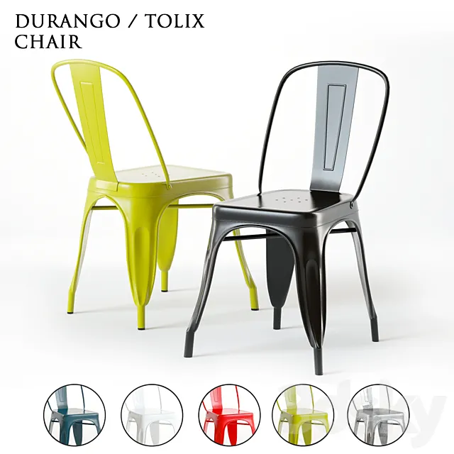 Pottery Barn Durango (tolix) Side Chair 3ds Max