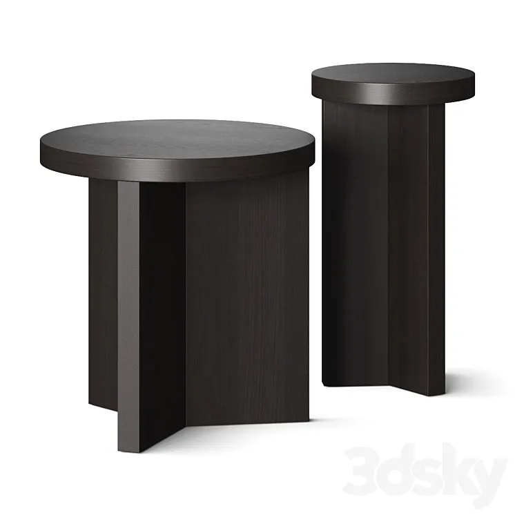 Pottery Barn Folsom Side Tables 3DS Max Model