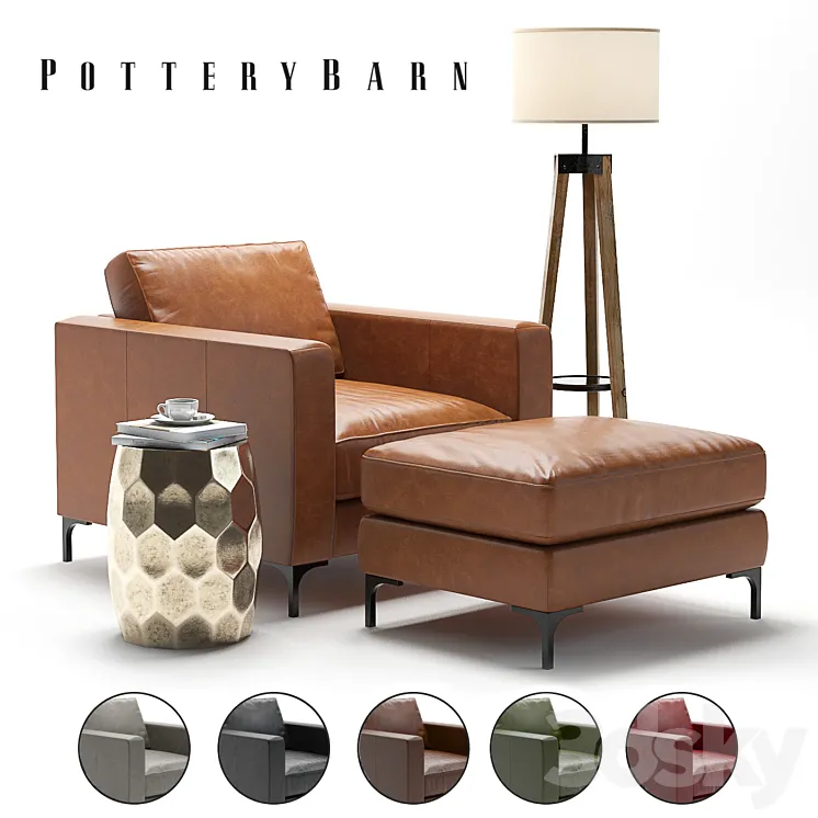 Pottery Barn Jake Armchair 3DS Max