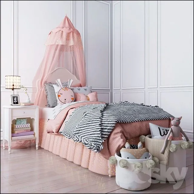 Pottery Barn Juliette bedroom set 3dsMax Model