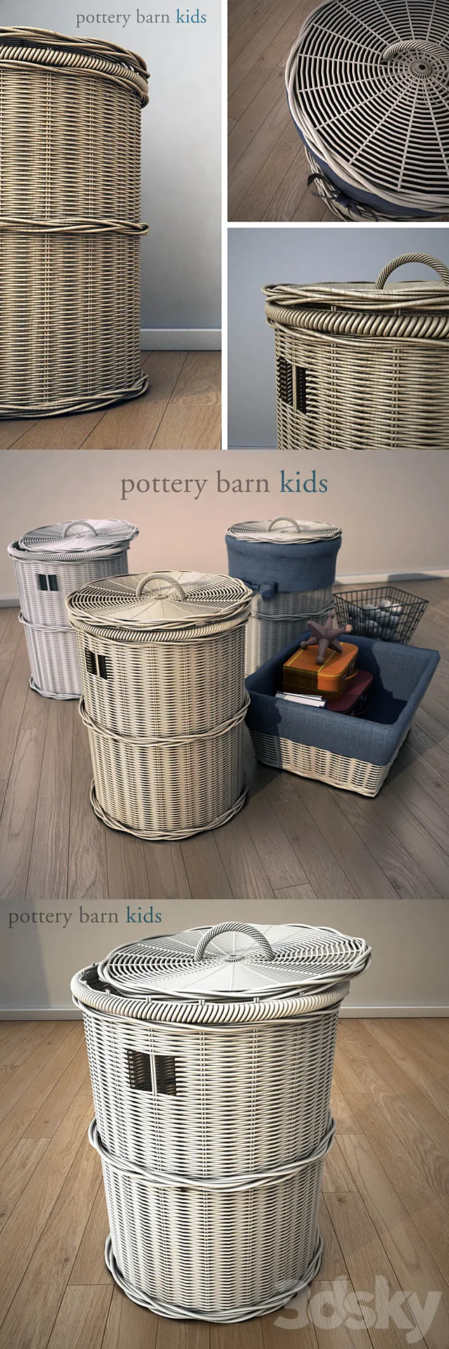 Pottery barn kids. basket. 3DSMax File
