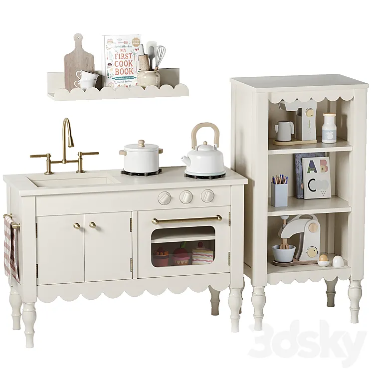 Pottery Barn Kids Penny Play Kitchen 3DS Max Model