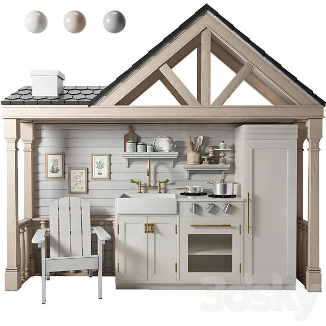 Pottery Barn Kids Play Kitchen 3ds Max