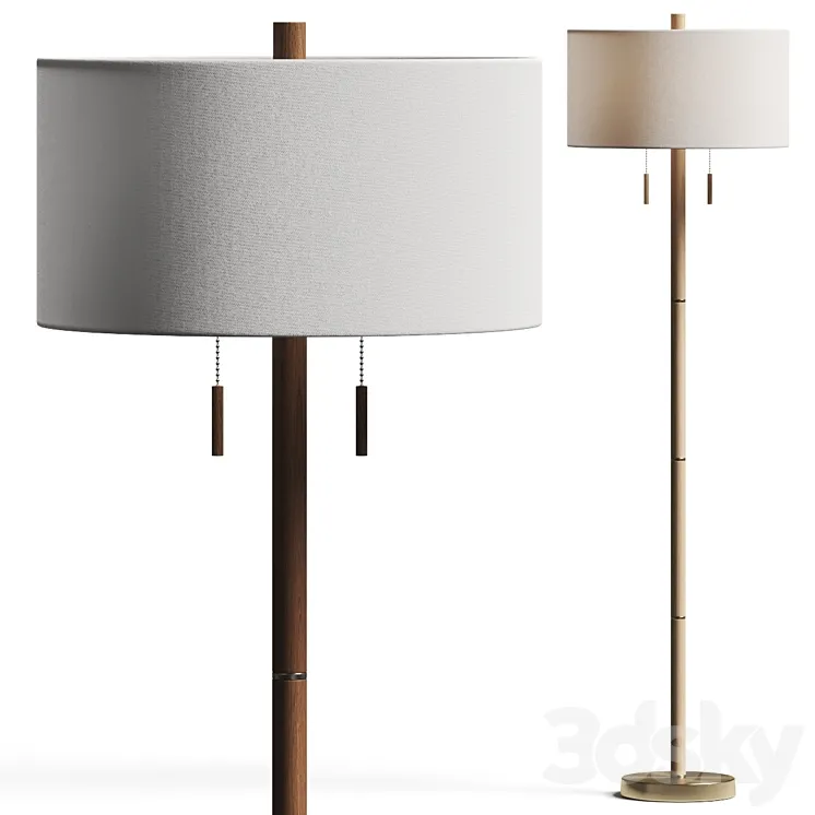 Pottery Barn Laurin Wood Floor Lamp 3DS Max
