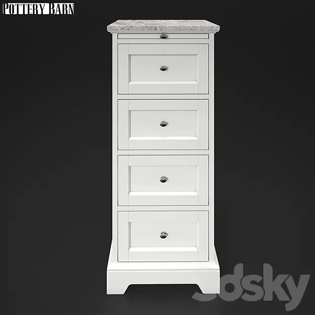 Pottery Barn MARBLE-TOP SUNDRY TOWER 3DSMax File