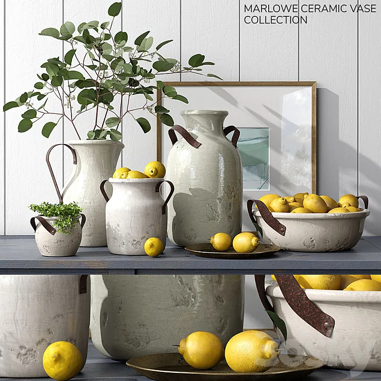 Pottery Barn MARLOWE CERAMIC VASE COLLECTION 3DS Max