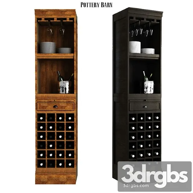 Pottery barn modular bar with wine grid tower 3dsmax Download