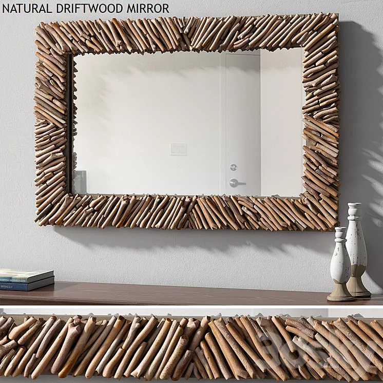 Pottery barn NATURAL DRIFTWOOD MIRROR 3DS Max
