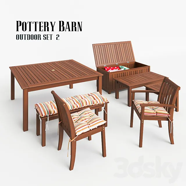 Pottery Barn Outdoor Set 2 3ds Max