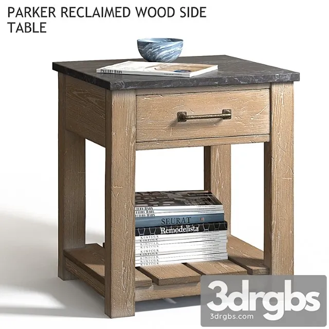 Pottery barn parker reclaimed wood side table 2 3dsmax Download