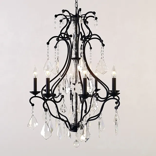 Pottery Barn | Ruby Crystal Chandelier 3DS Max Model