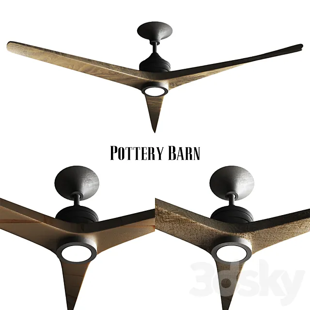 Pottery barn Spitfire IndoorOutdoor Ceiling Fan 3DS Max Model