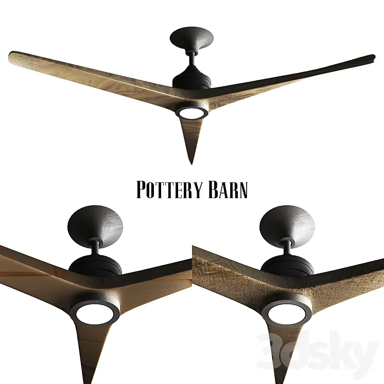 Pottery barn Spitfire IndoorOutdoor Ceiling Fan 3DS Max