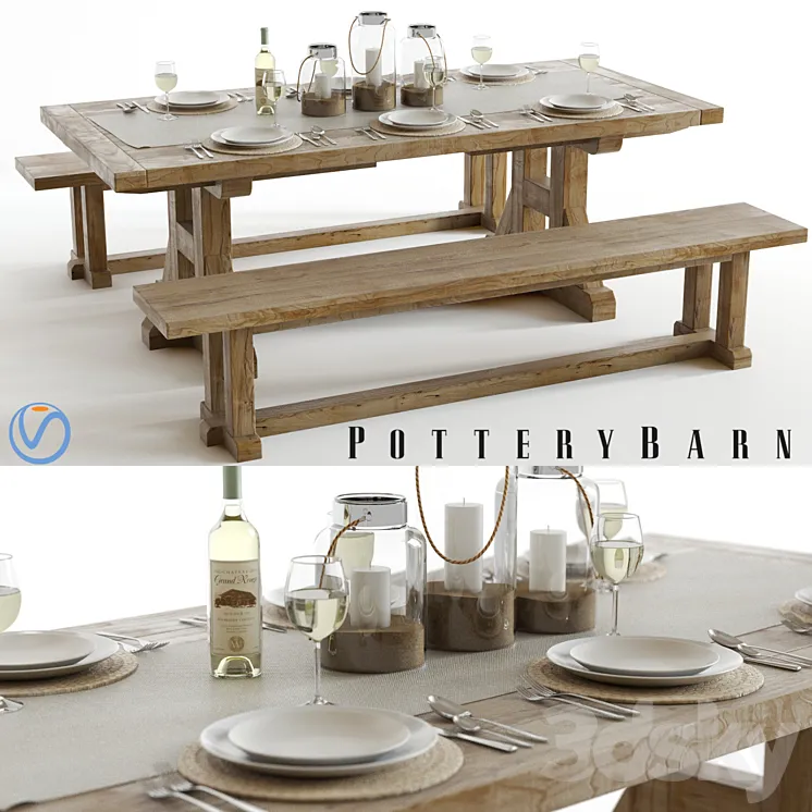 Pottery Barn Stafford Set 3DS Max