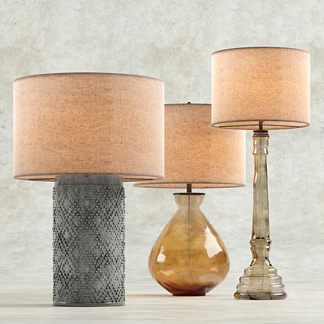Pottery Barn Table lamps 3ds Max