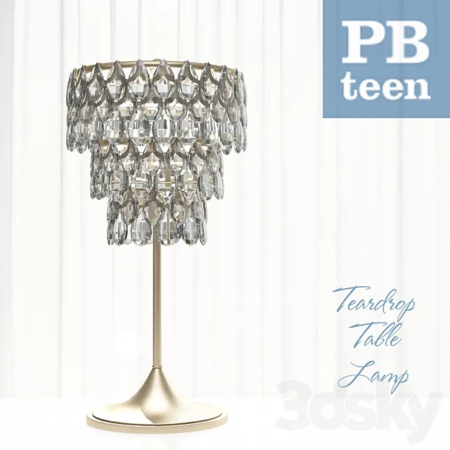 Pottery Barn Teardrop Table Lamp 3DS Max Model