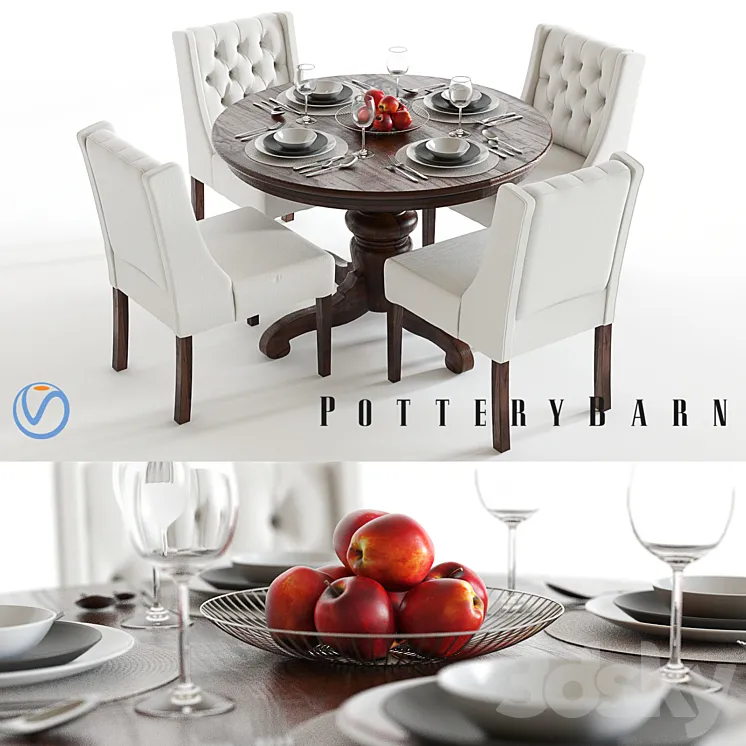 Pottery Barn Tivoli and Sorrel 3DS Max