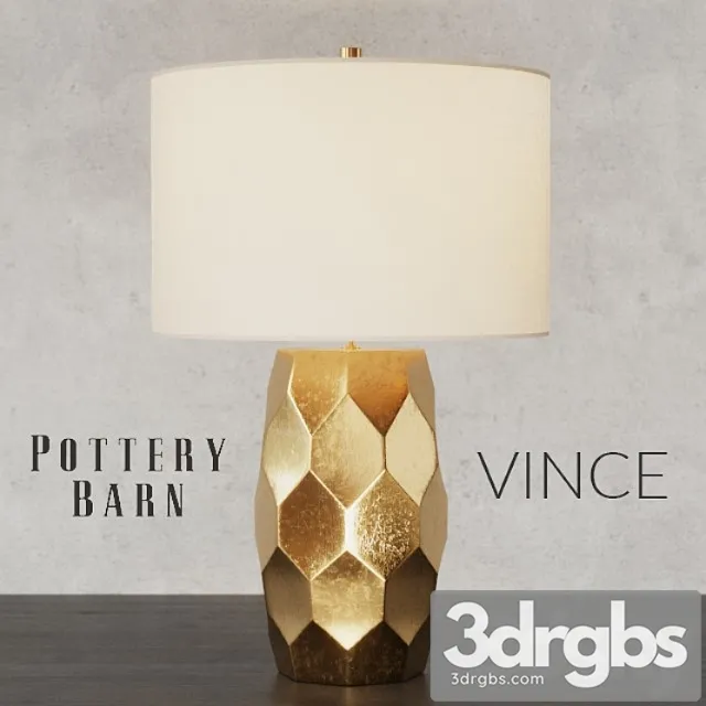 Pottery Barn Vince Faceted Table Lamp 3dsmax Download