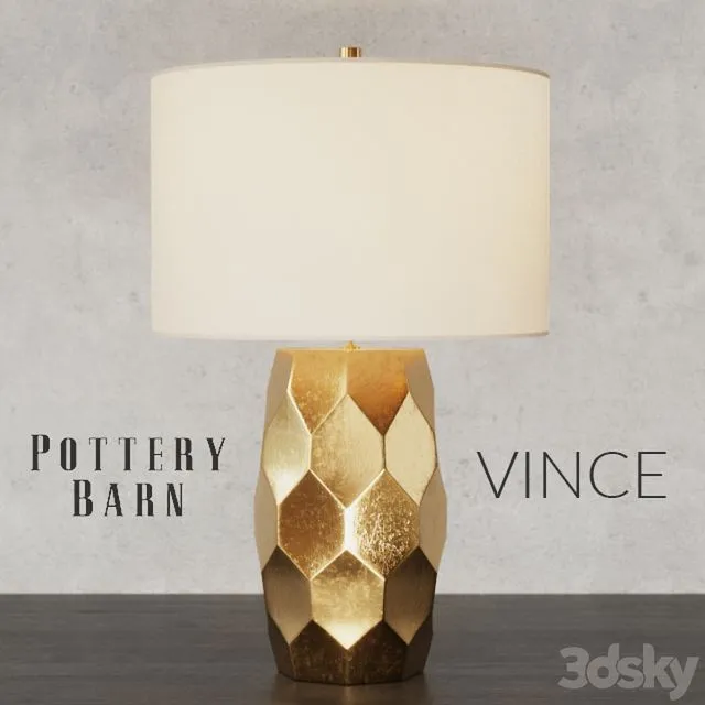 Pottery Barn VINCE Faceted Table Lamp 3dsMax Model