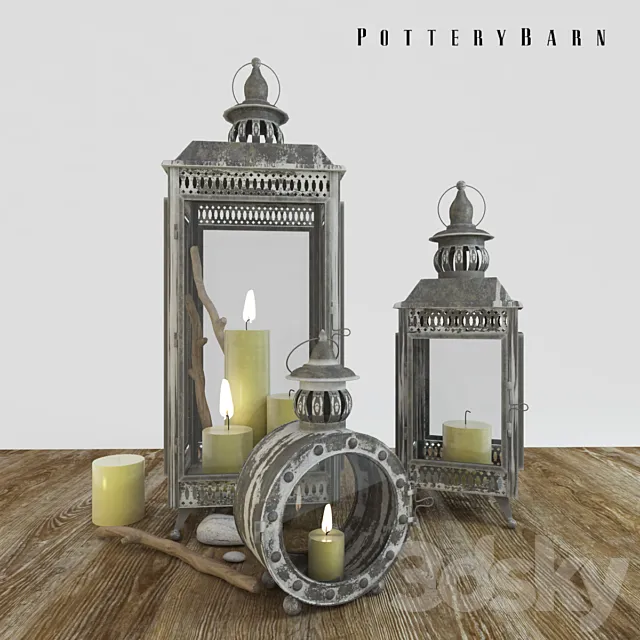 PotteryBarn _ Graham Metal Lanterns 3DSMax File