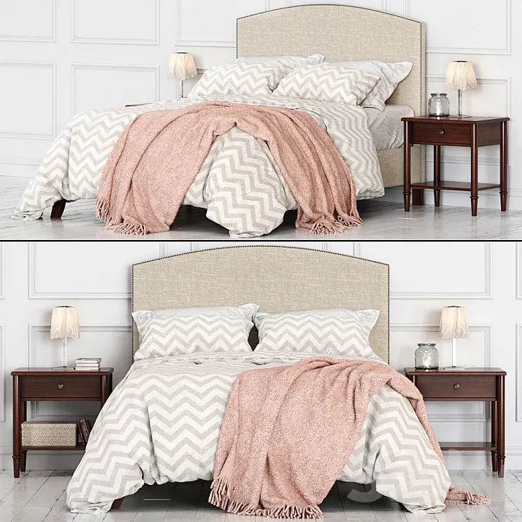 Potterybarn Fillmore Bed 3DS Max