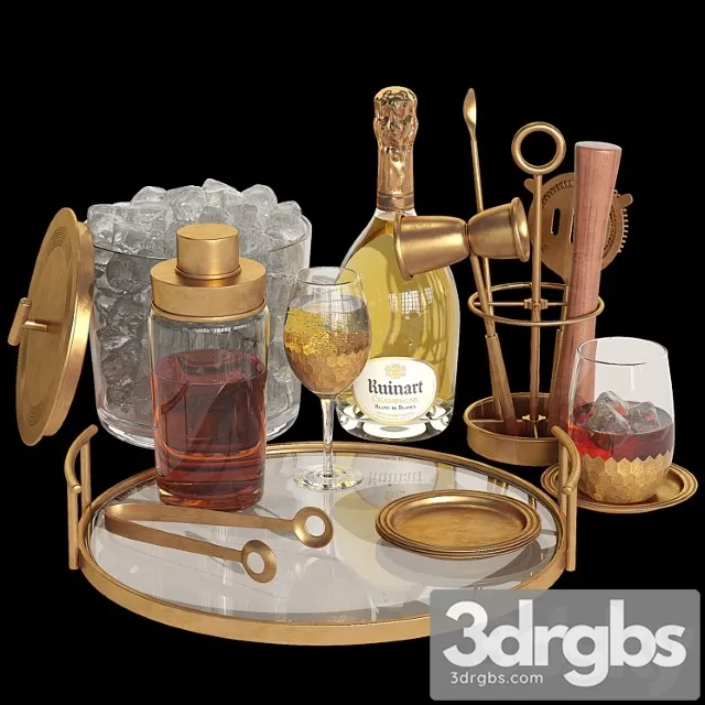Potterybarn gold bar accessories 3dsmax Download