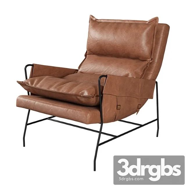 Potterybarn hugh leather armchair