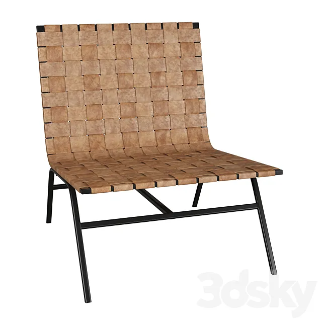 Potterybarn Shay Leather Armchair 3ds Max
