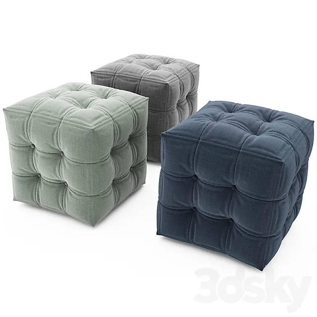 Pouf collection 01 3ds Max