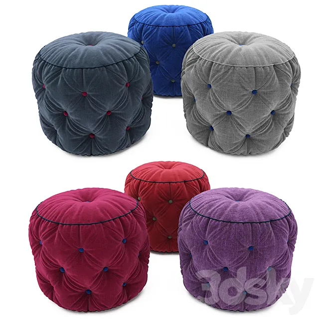 Pouf collection 02 3DS Max Model