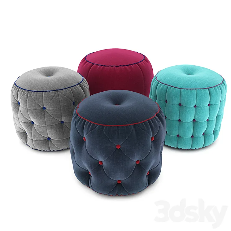 Pouf collection 05 3DS Max