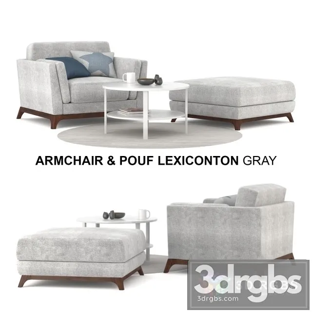 Pouf Lexiconton Gray Armchair 3dsmax Download