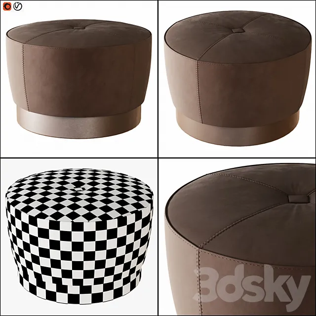 Pouf Minotti Jacques 3ds Max