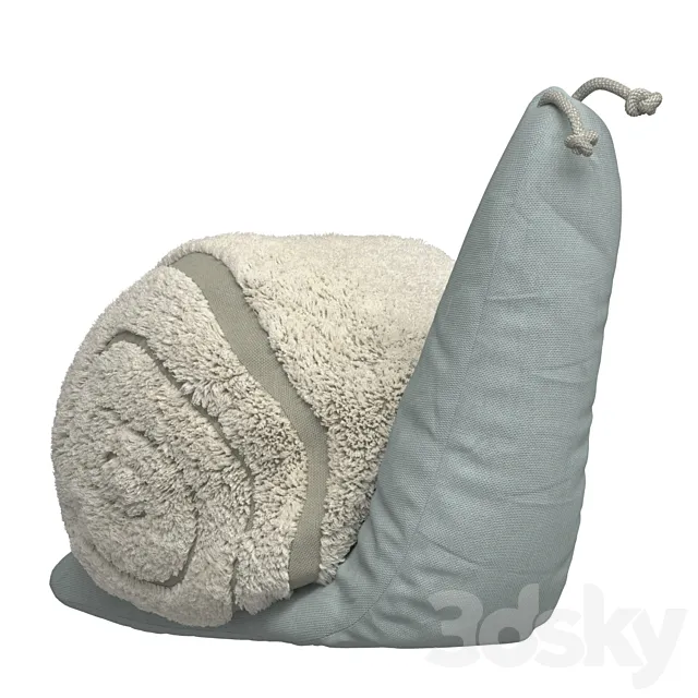 Pouf Monsieur Snail for a children’s room 3ds Max