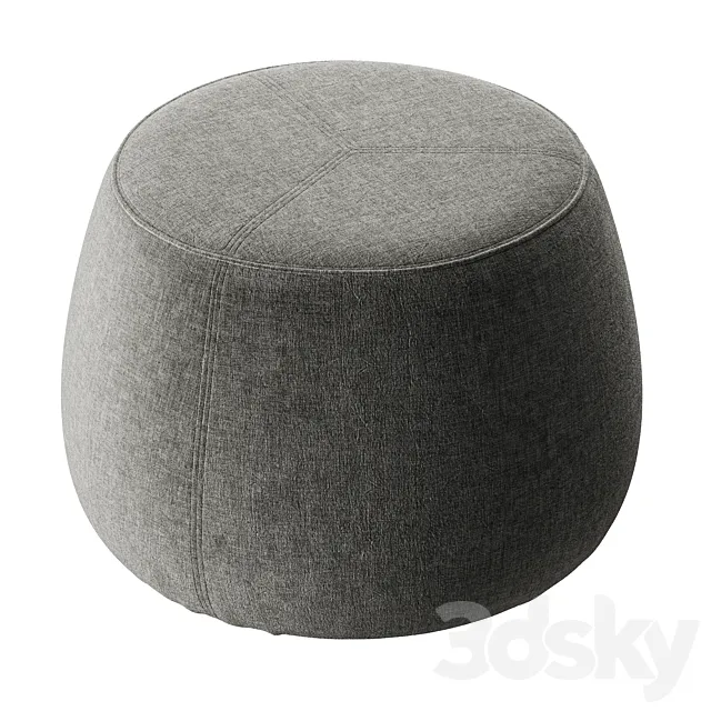 POUF SIT GRAY 3ds Max
