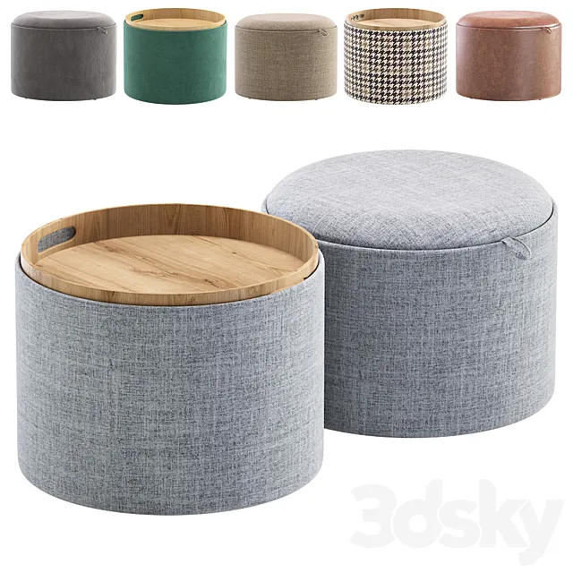 Pouf Table Hygge L by inmyroom.ru_Пуф столик Хюгге 3ds Max