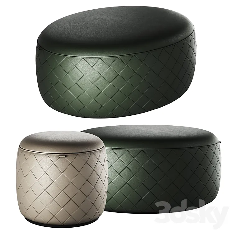 Poufs GRANT OVAL by POLTRONA FRAU 3DS Max