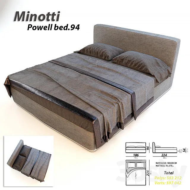 powell-bed.94 3DSMax File