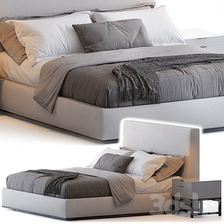 POWELL BED BY MINOTTI 3DS Max