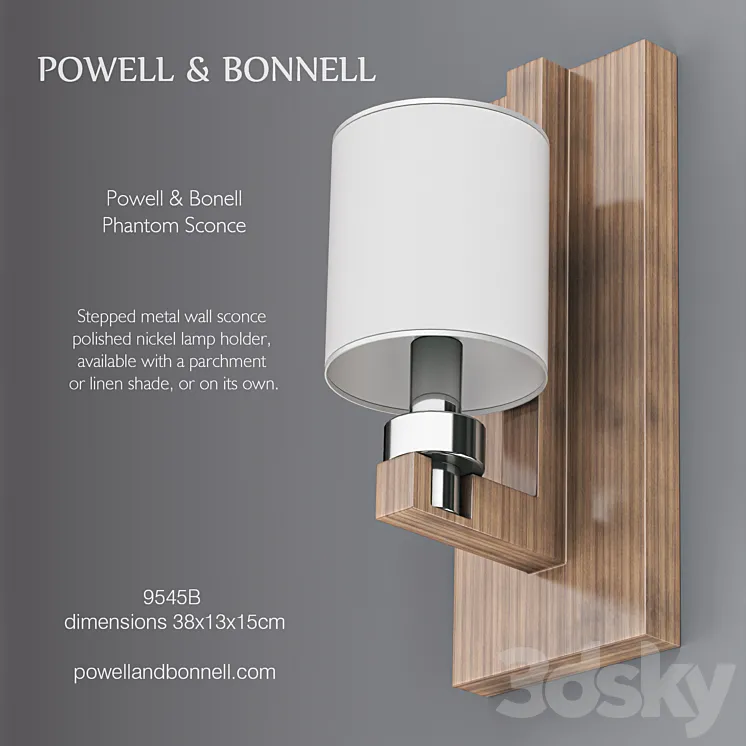 Powell & Bonell Phantom Sconce 9545 3DS Max