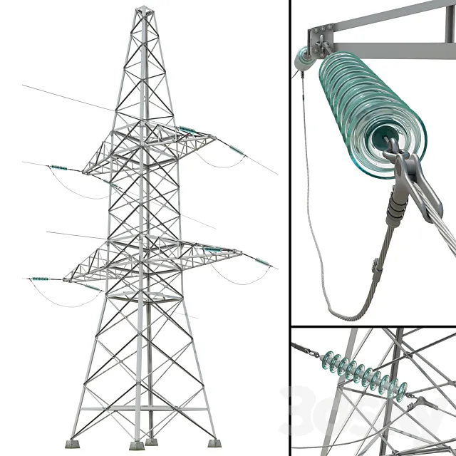 Power line tower 3DS Max Model